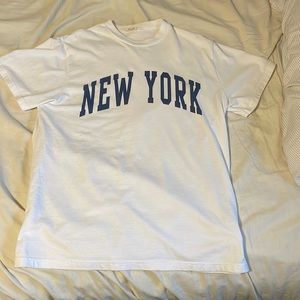 Brandy Melville oversized shirt - white with navy blue letters